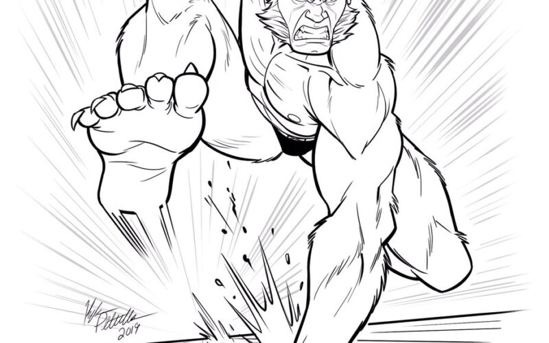 Kyle Petchock Art On X Inktober Day 16 Wild It s The X Men s Wild Animal The Beast This Pose Was A Bit Of A Challenge To Work Out But I m Happy With The