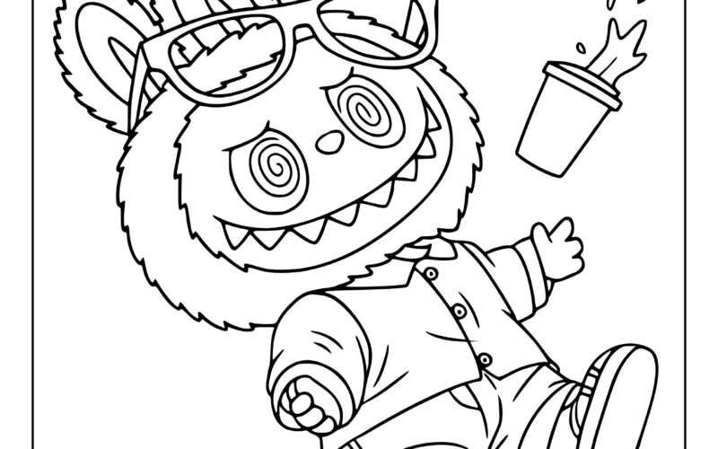 Labubu Coloring Pages Free Printable PDF