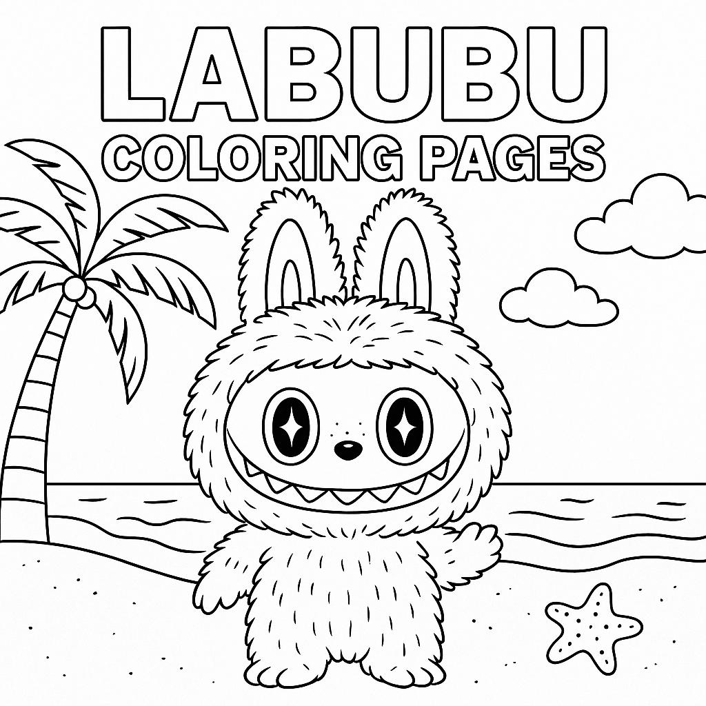 Labubu Lafufu Coloring Pages Bundle 54 Cute Pages For Kids PDF PNG Instant Digital Download KDP Printable Art Etsy