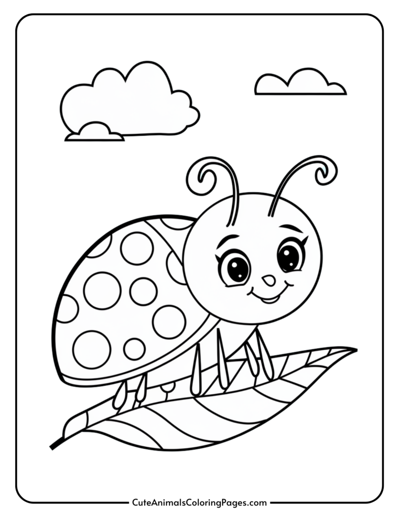 Ladybug Coloring Page 4 Free Printable PDF Pages Cute Animals Coloring Pages Ladybug Coloring Page 4 Free Printable PDF Pages Cute Animals Coloring Pages