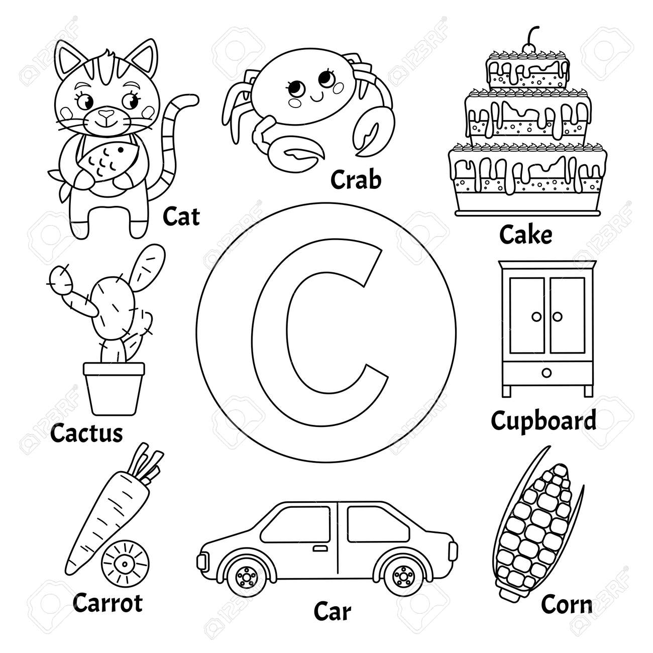 letter c coloring pages