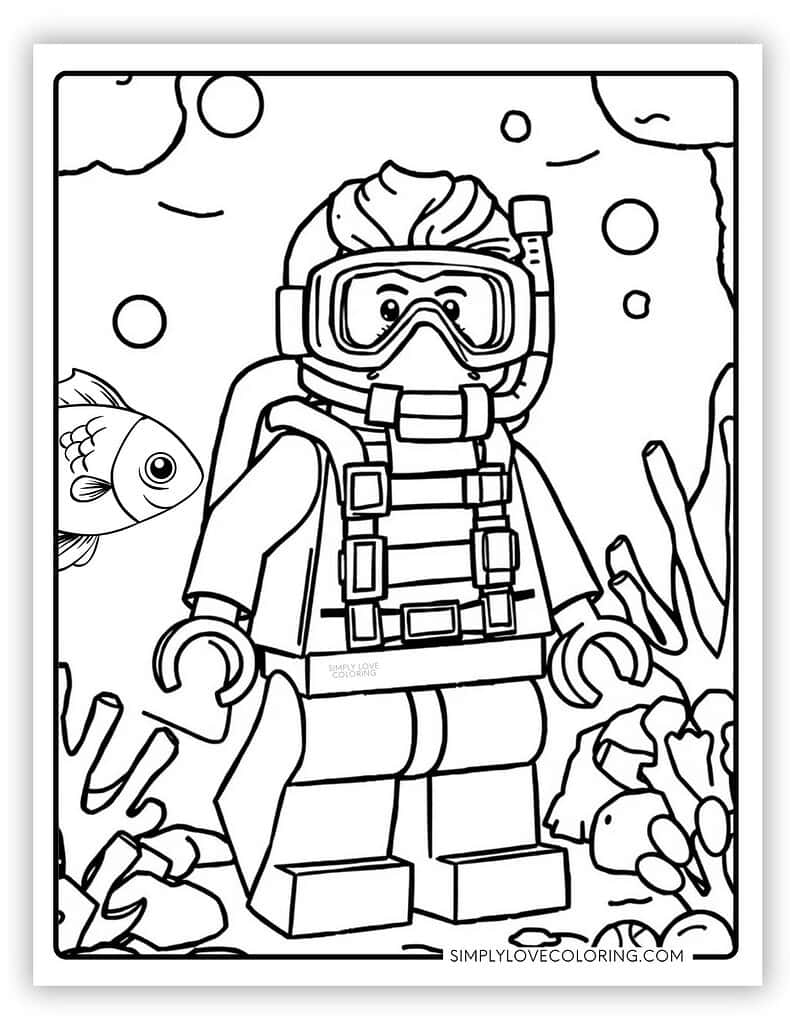 Lego Coloring Pages Free PDF Printables Simply Love Coloring