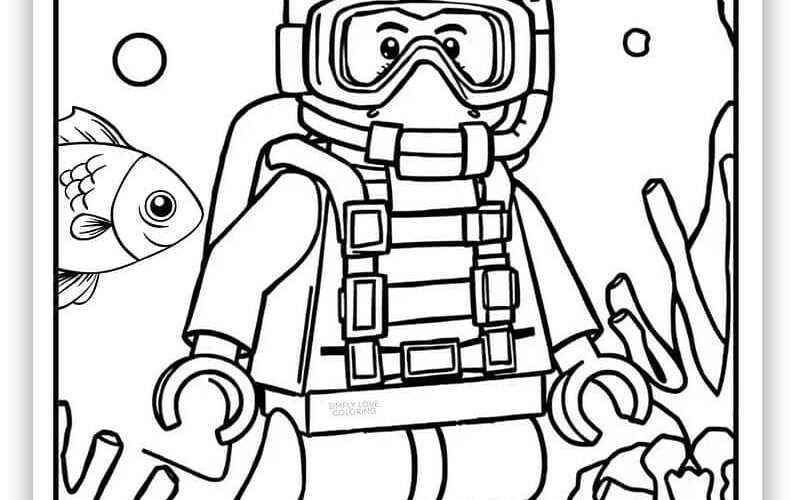 Lego Coloring Pages Free PDF Printables Simply Love Coloring