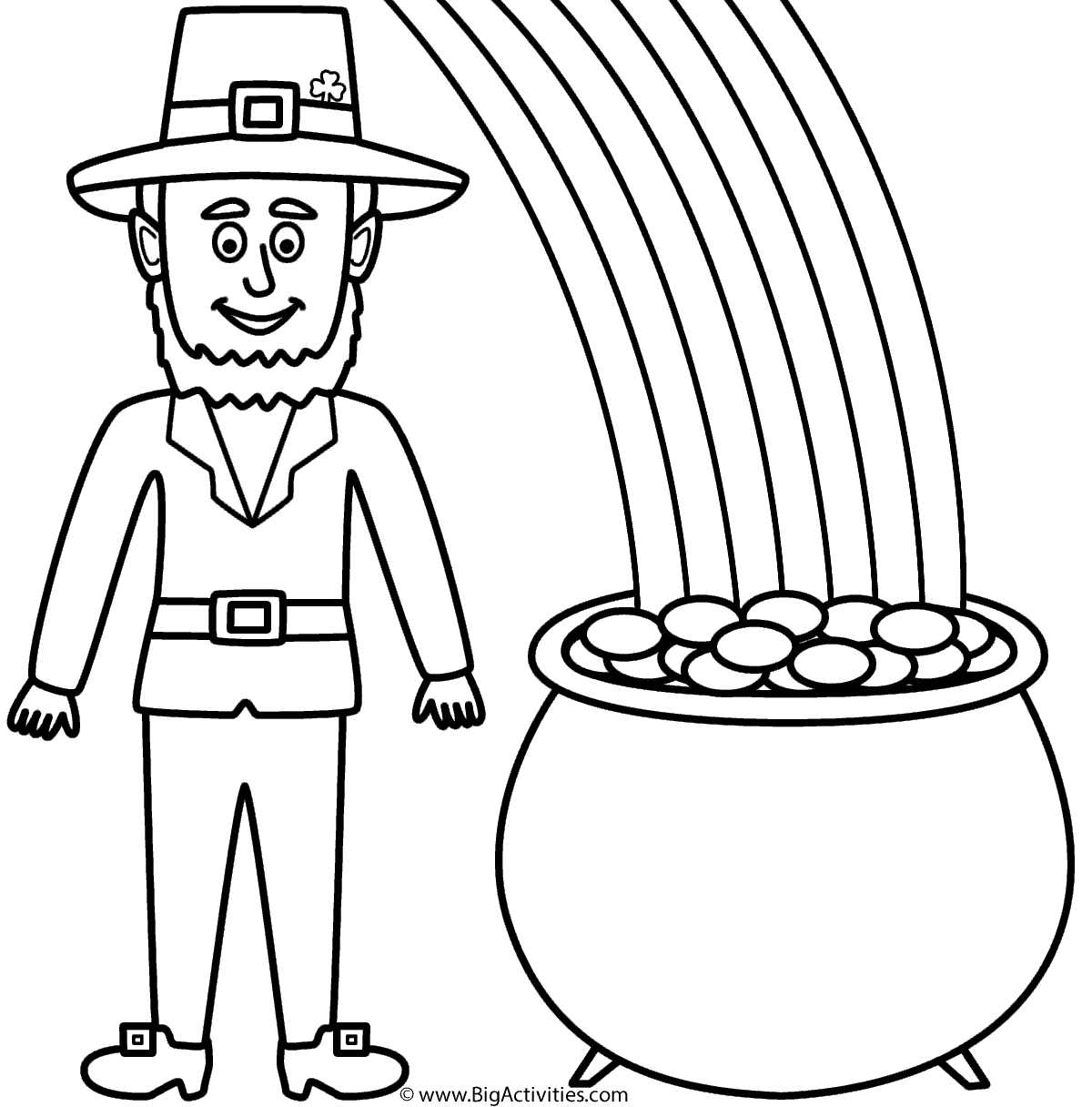 leprechaun coloring page