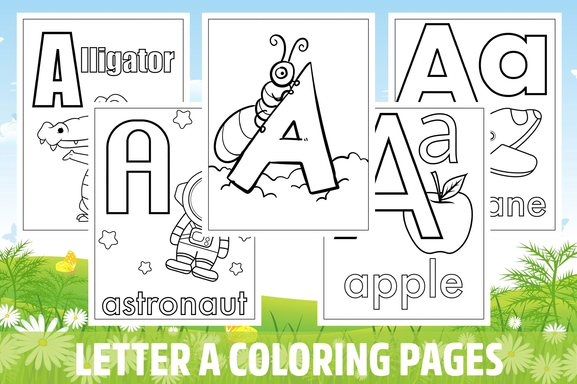 letter a coloring pages