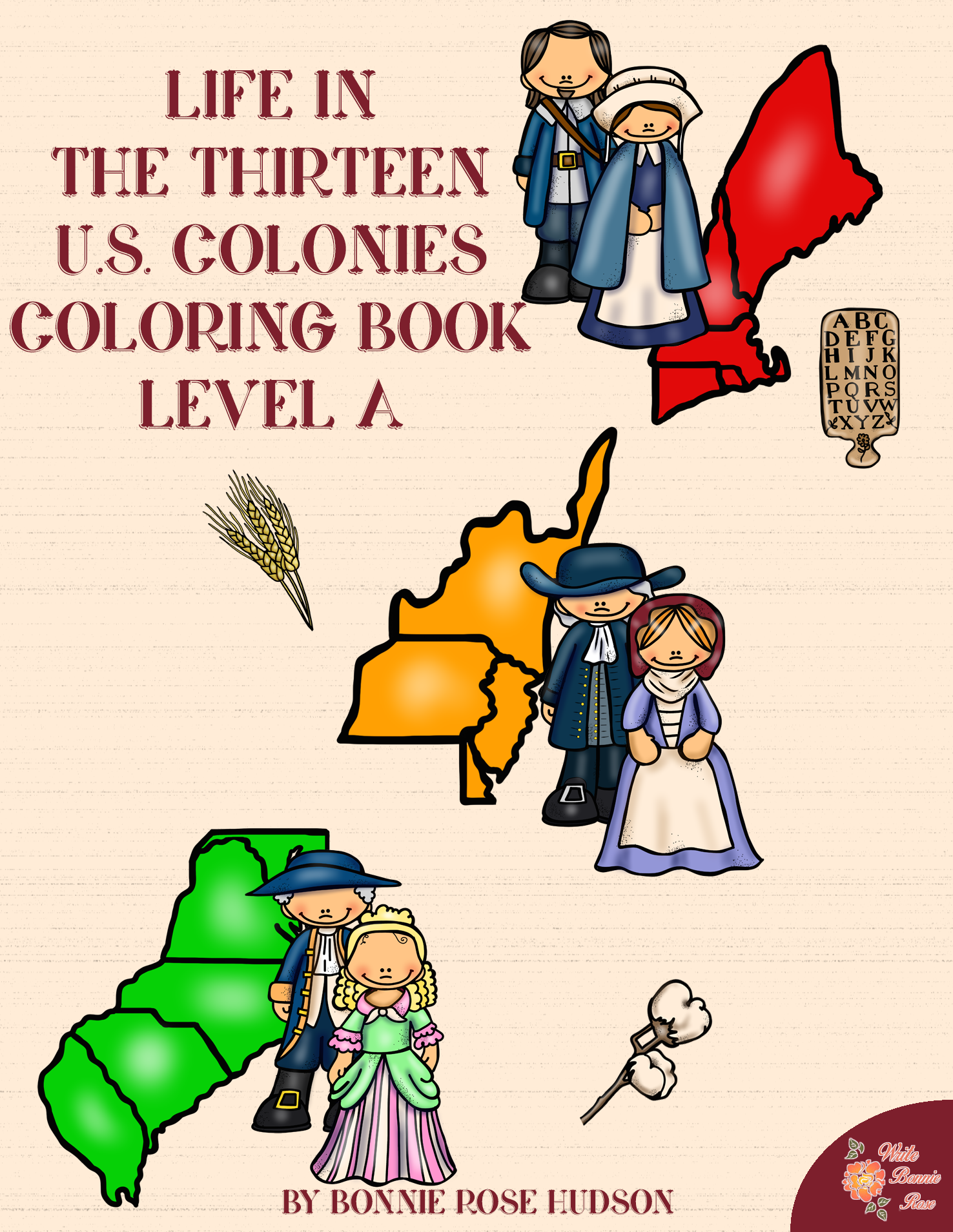 colonial life coloring pages