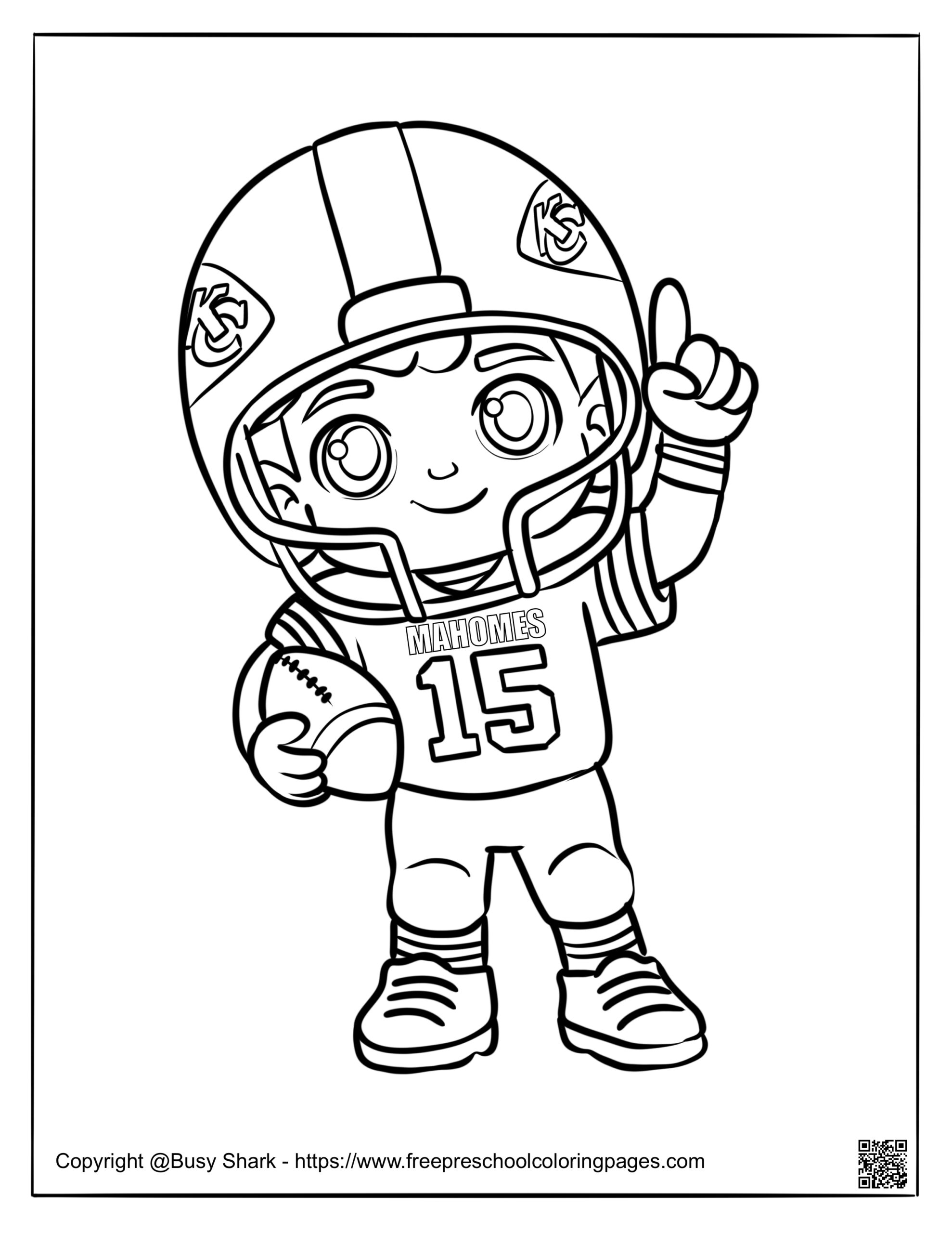 Little Patrick Mahomes Coloring Page Little Patrick Mahomes Coloring Page