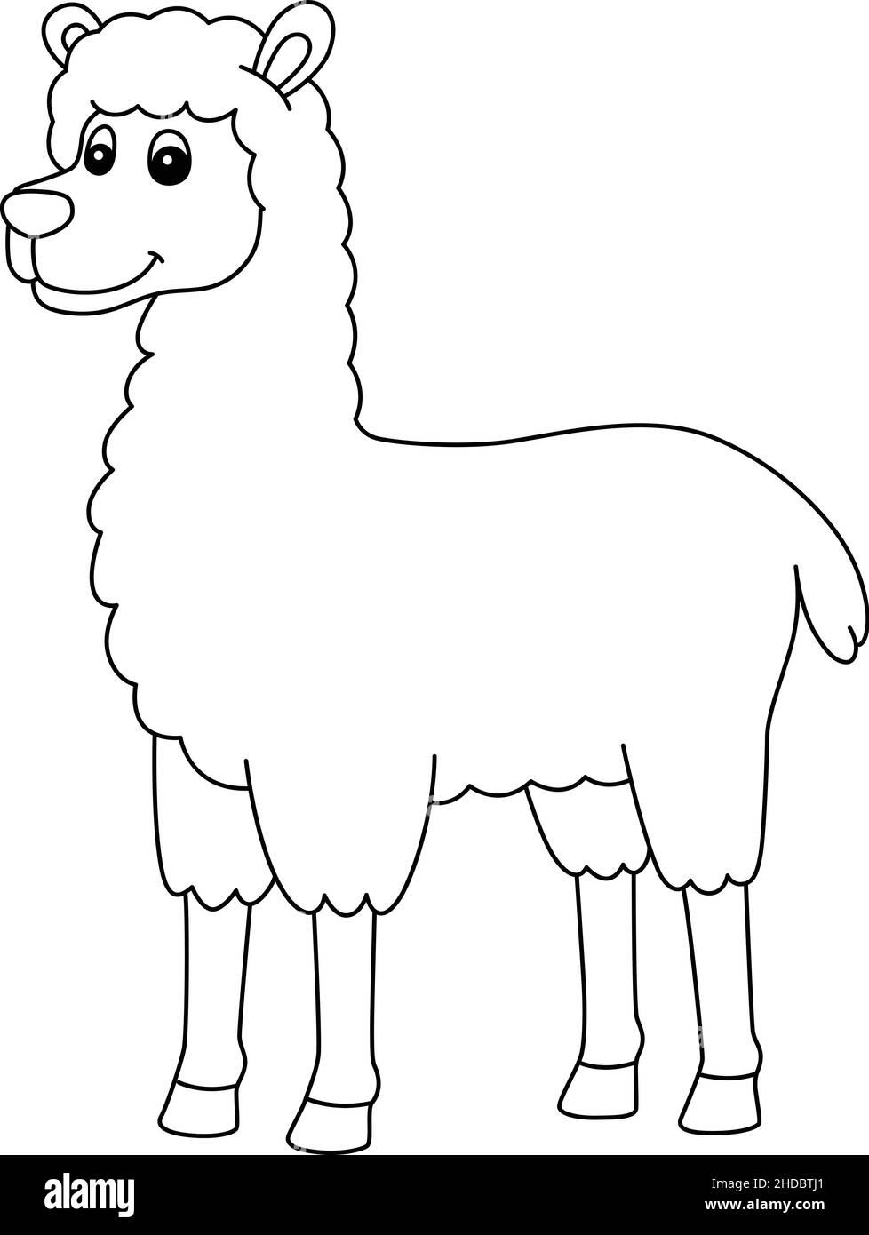 llama coloring page