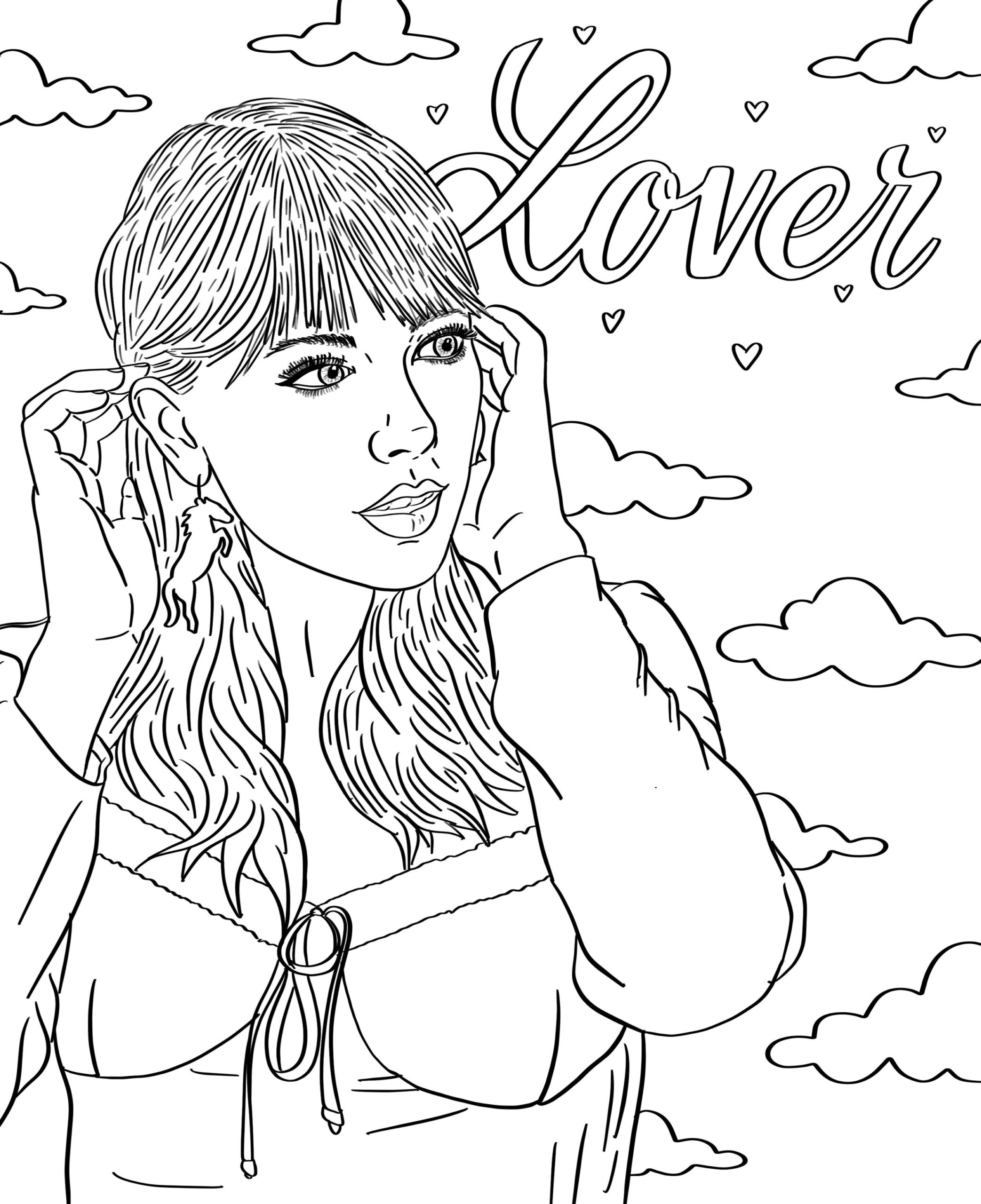 taylor swift coloring page