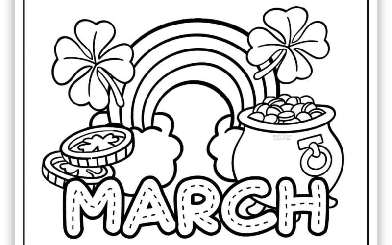 March Coloring Pages Free PDF Printables Simply Love Coloring
