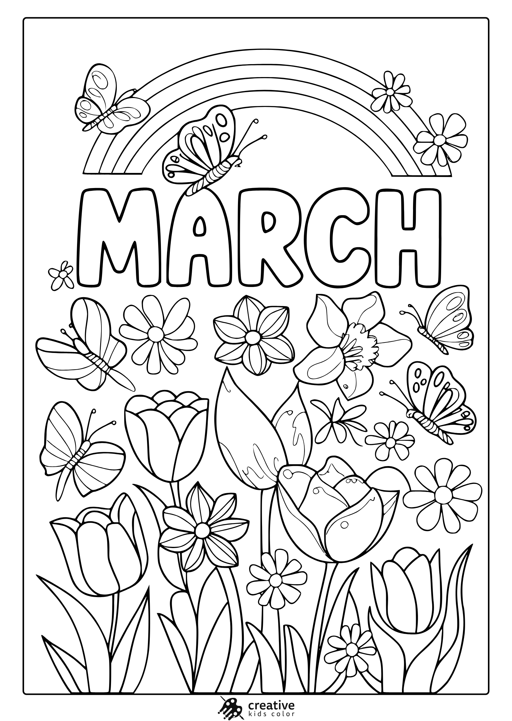 March Coloring Pages Free Printable PDF March Coloring Pages Free Printable PDF