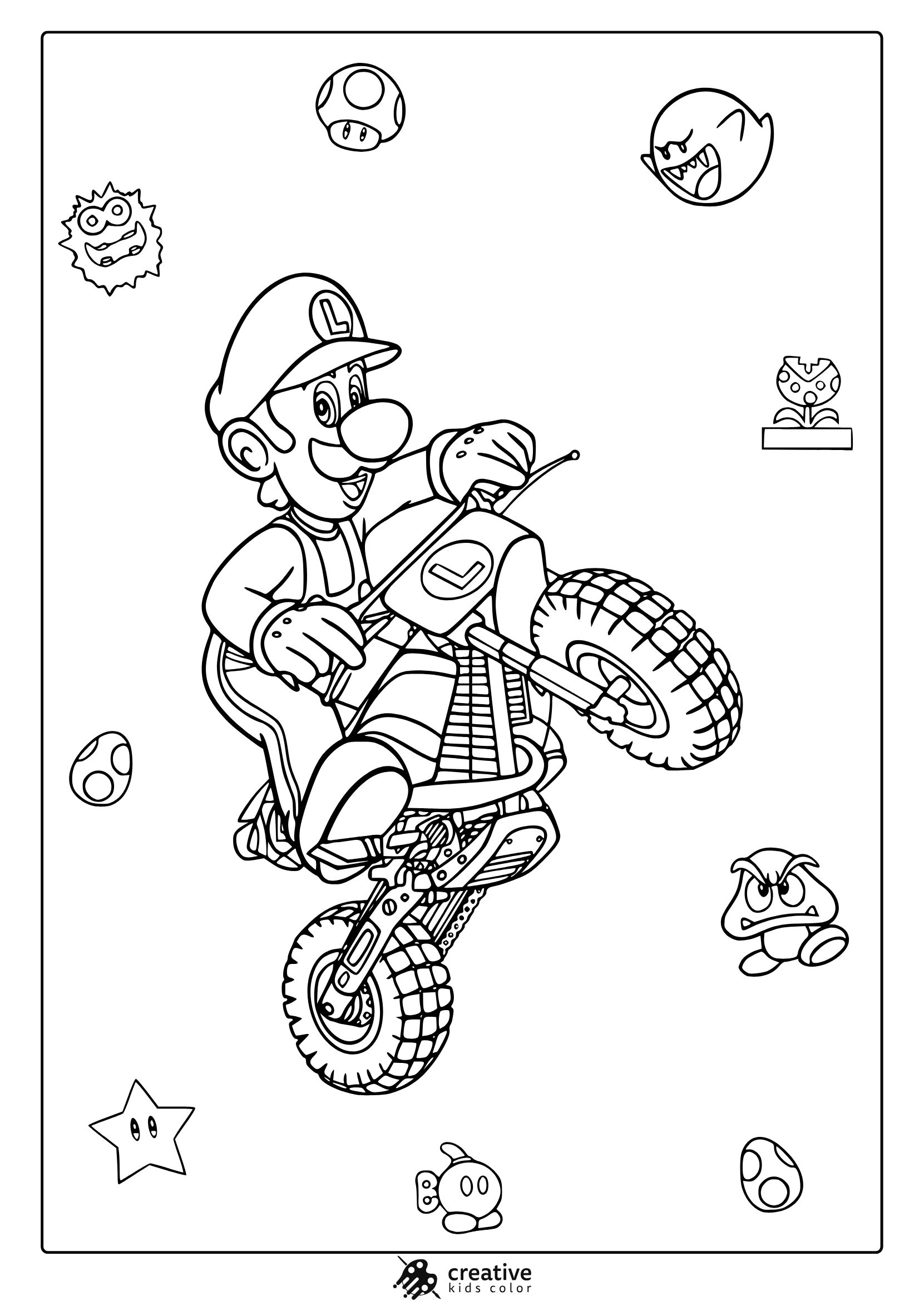 luigi coloring pages