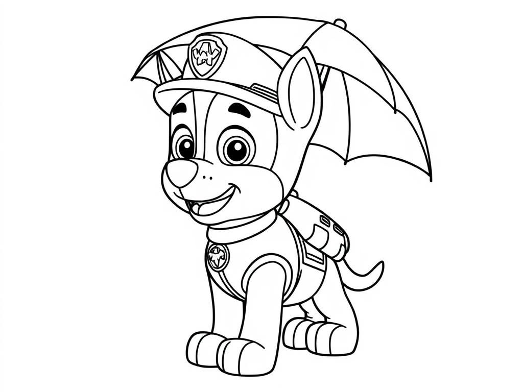 marshall paw patrol coloring page