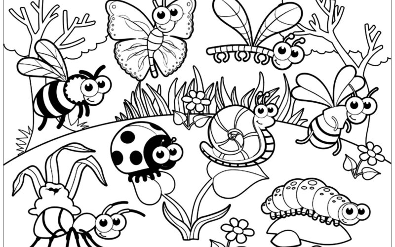 Meeting Insects Coloring Pages