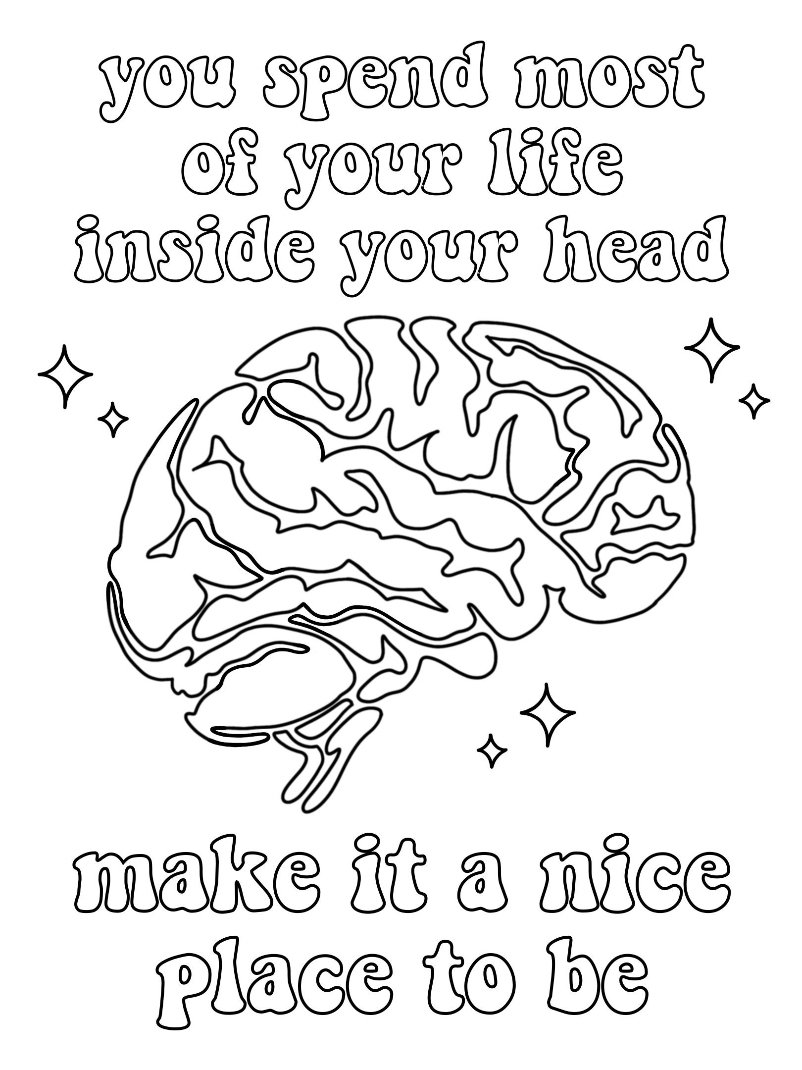 Mental Health Coloring Pages Positive Affirmations digital Download Etsy