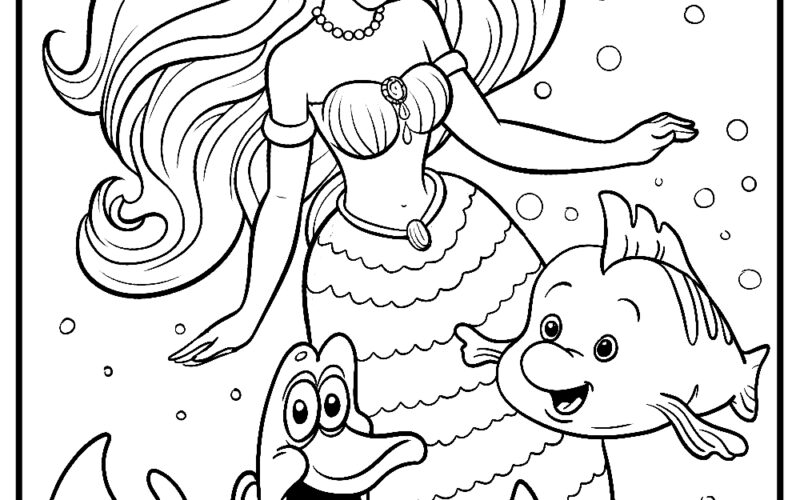 Mermaid Coloring Pages Ariel Coloring Pages FreeColoringPages