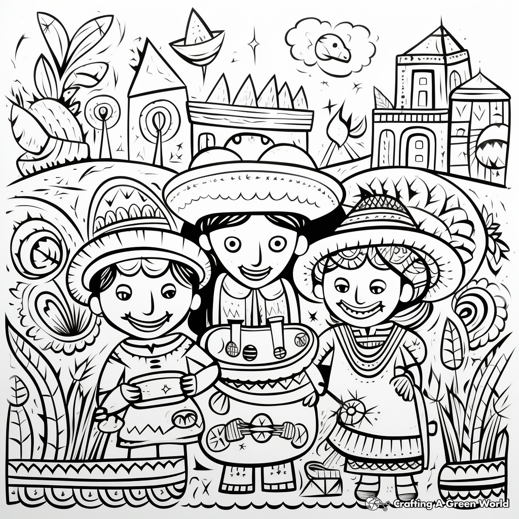 mexican coloring pages
