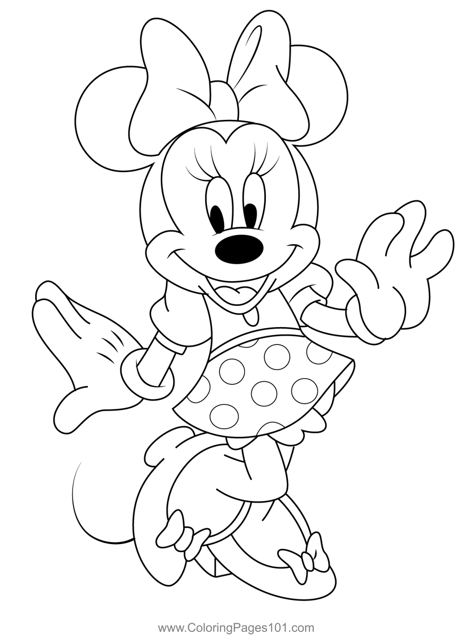Mickey Minnie So Happy Coloring Page For Kids Free Minnie Mouse Printable Coloring Pages Online For Kids ColoringPages101 Coloring Pages For Kids
