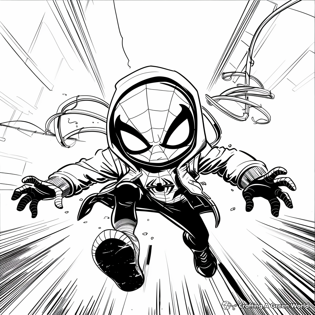 Miles Morales Coloring Pages Free Printable 