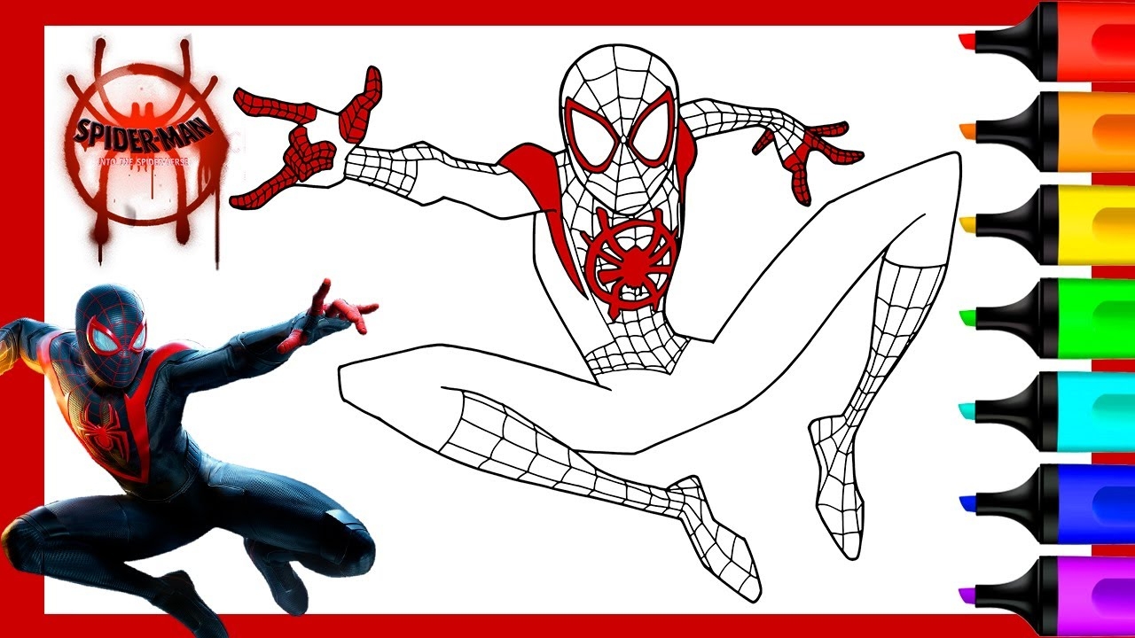 miles morales color pages