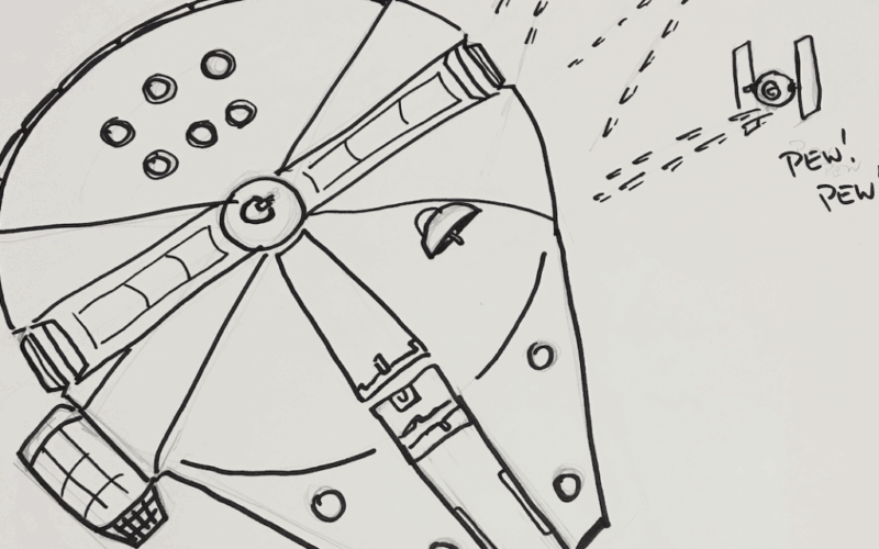 Millennium Falcon Coloring Page Fairytale Town