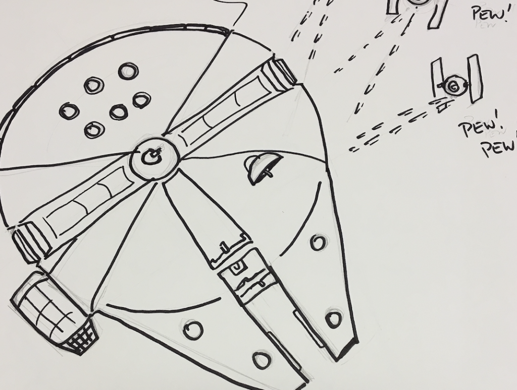 Millennium Falcon Coloring Page Fairytale Town