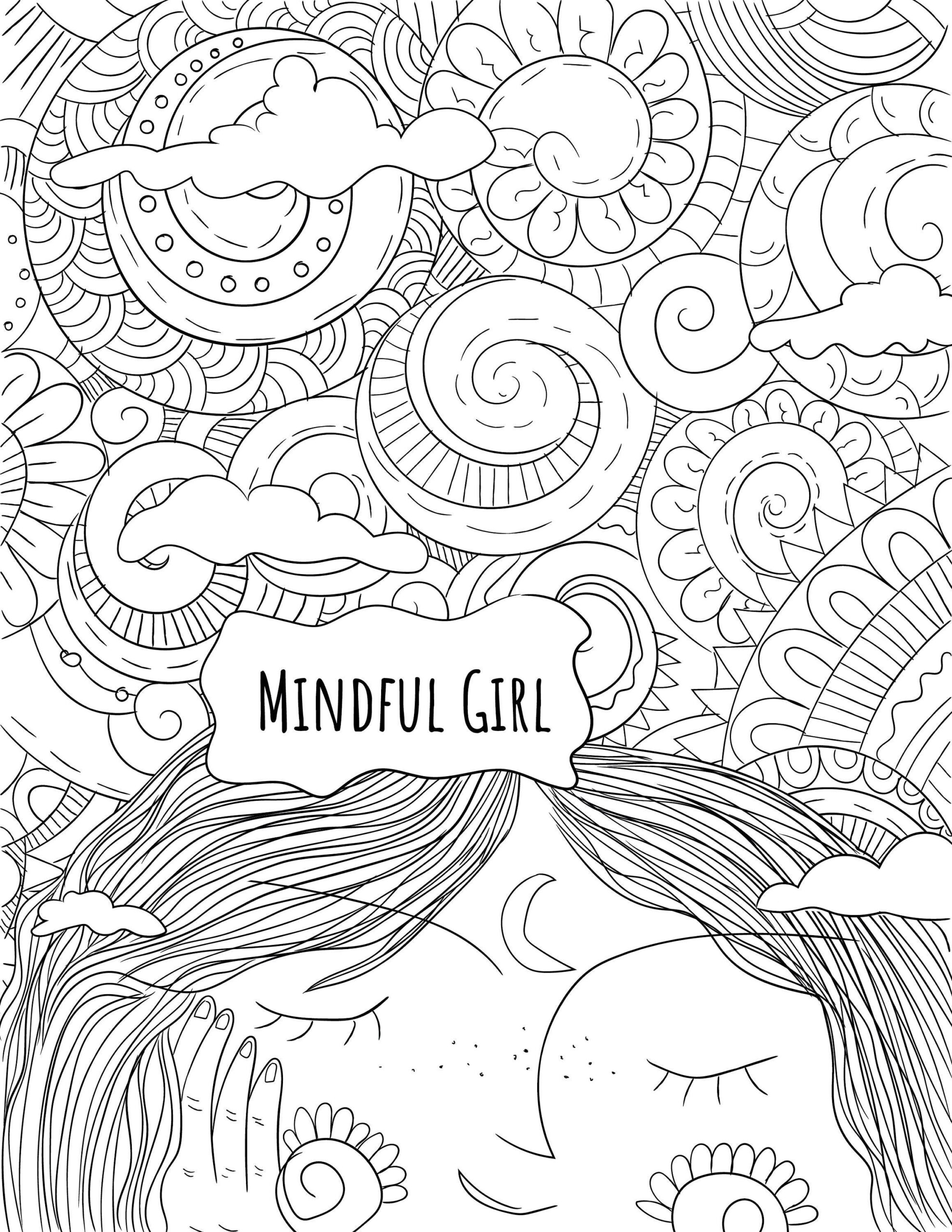 Mindfulness Coloring Page Etsy Norway