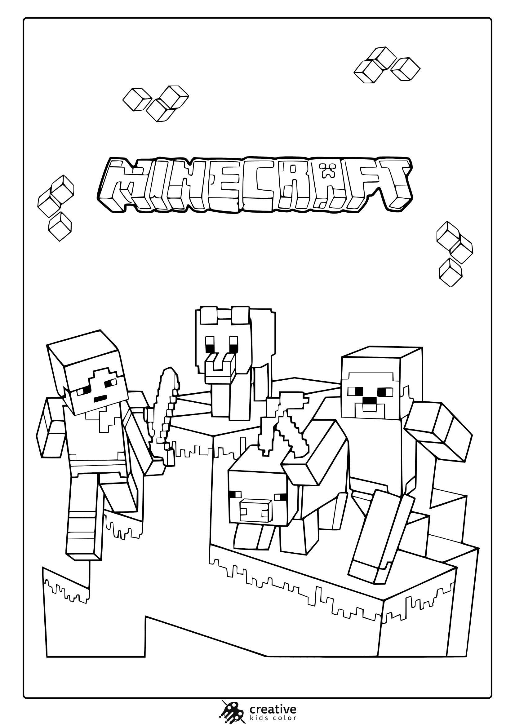 Minecraft Coloring Pages 30 Free Printable PDF 