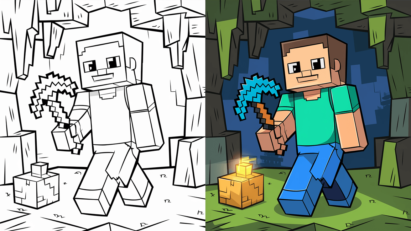 printable minecraft coloring pages