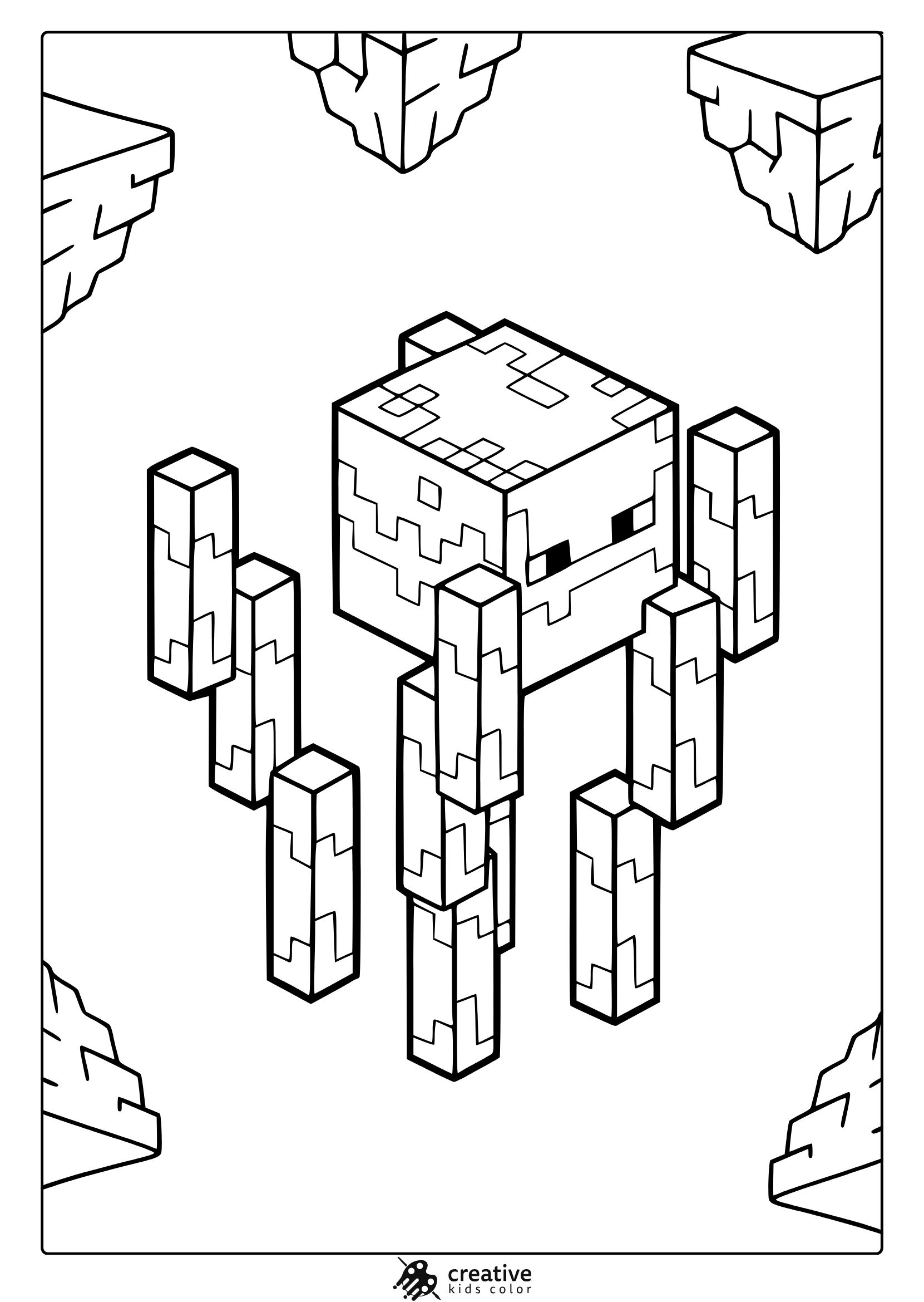 minecraft free coloring pages