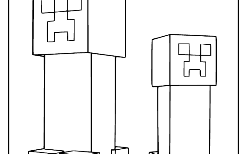 Minecraft Creeper Coloring Page Sketch Repo