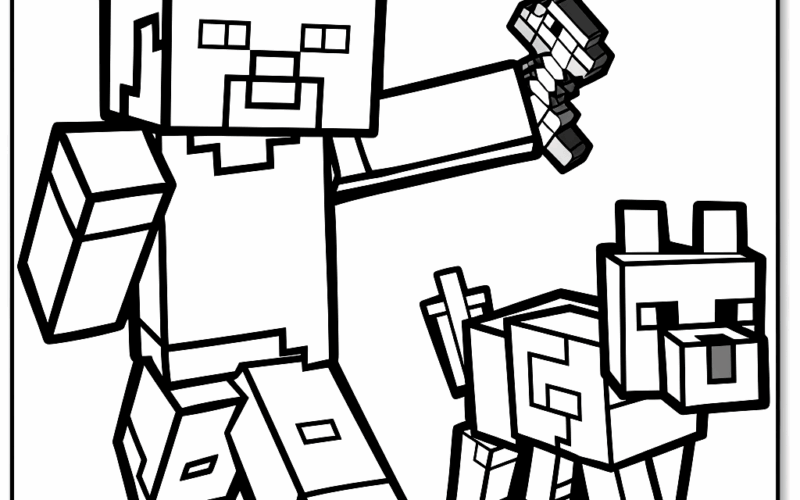 Minecraft Steve Coloring Pages Free Printable
