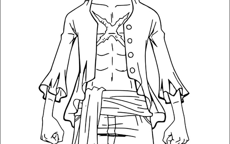 Monkey D Luffy Coloring Page One Piece Coloring Pages