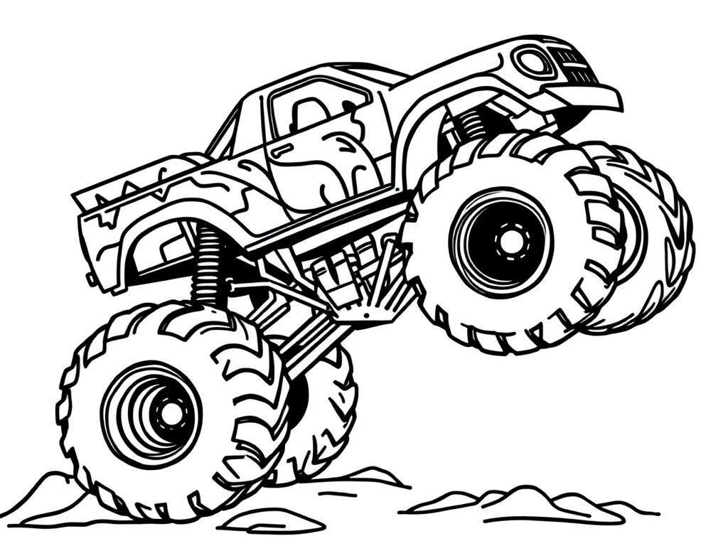 Monster Truck Coloring Page Free Printable Coloring Page