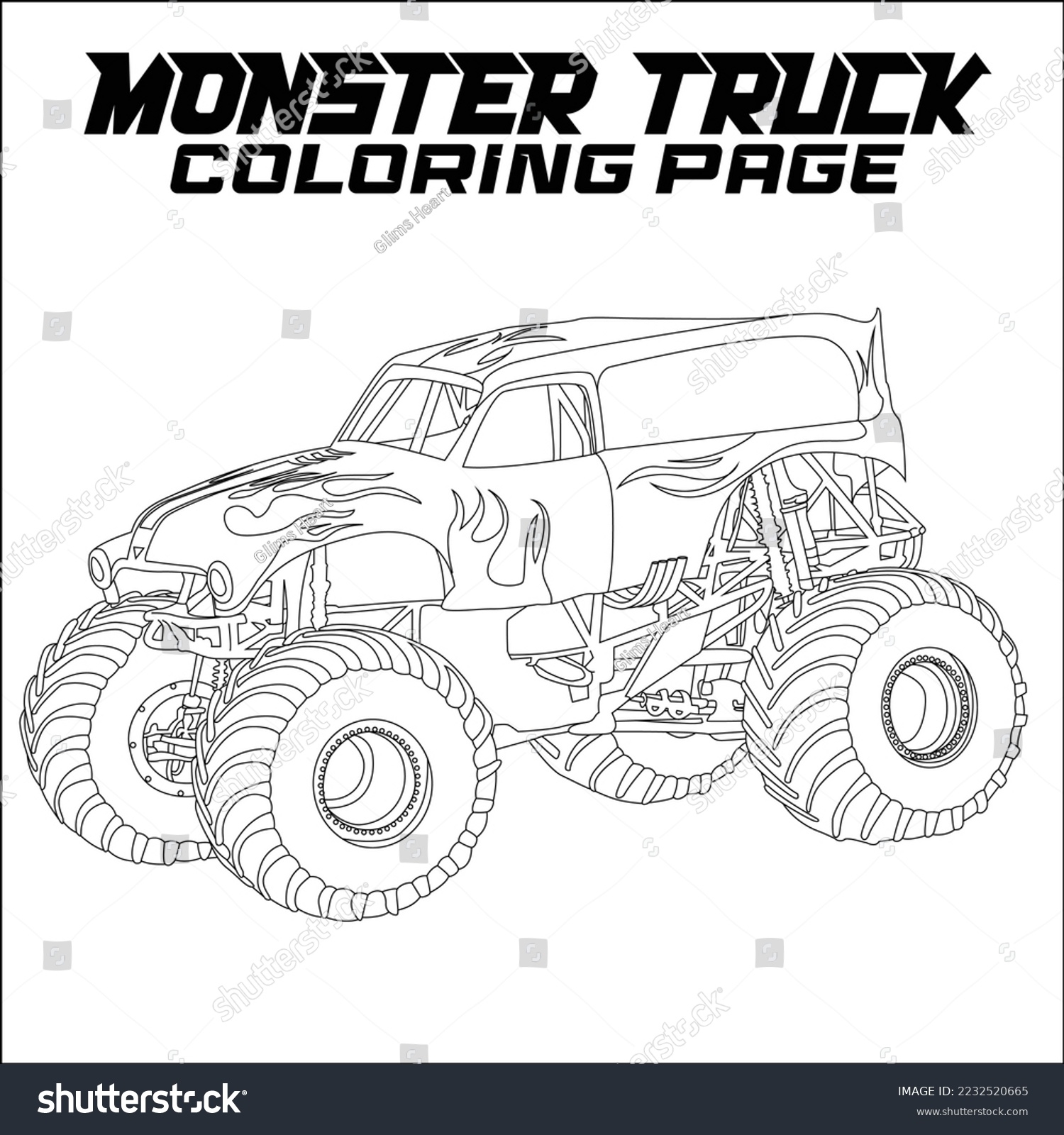 grave digger monster truck coloring pages