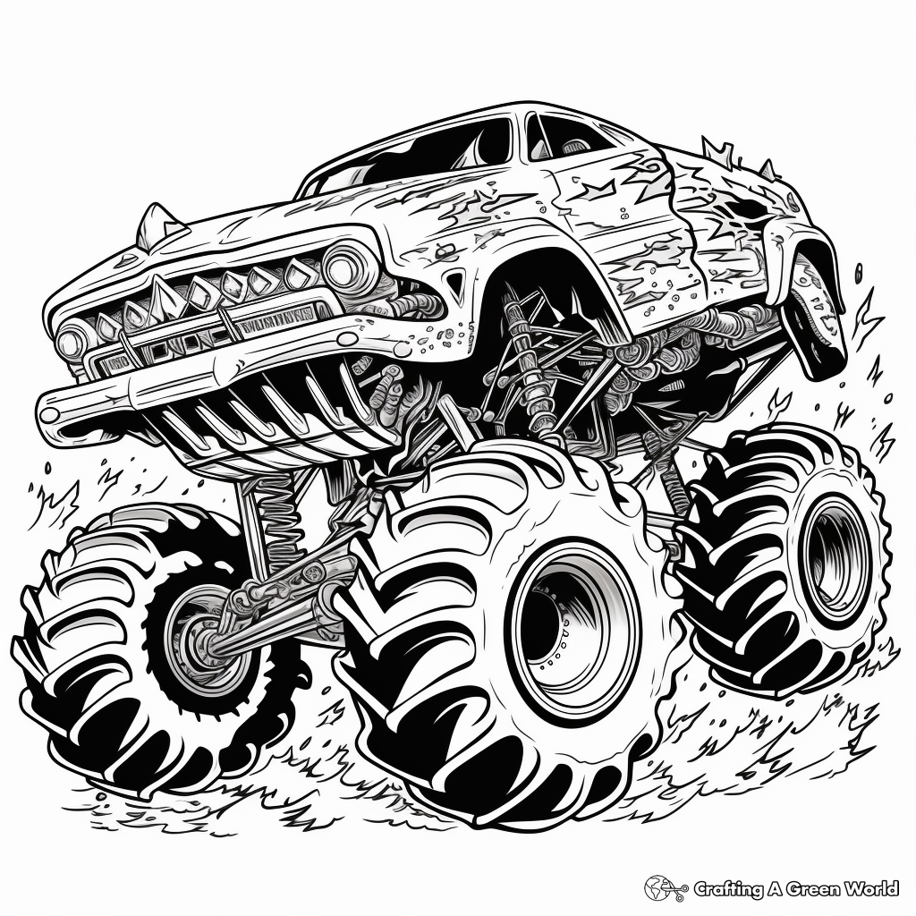 monster jam coloring page