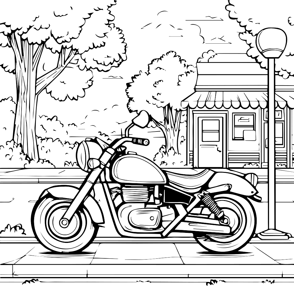 motorcycle color pages