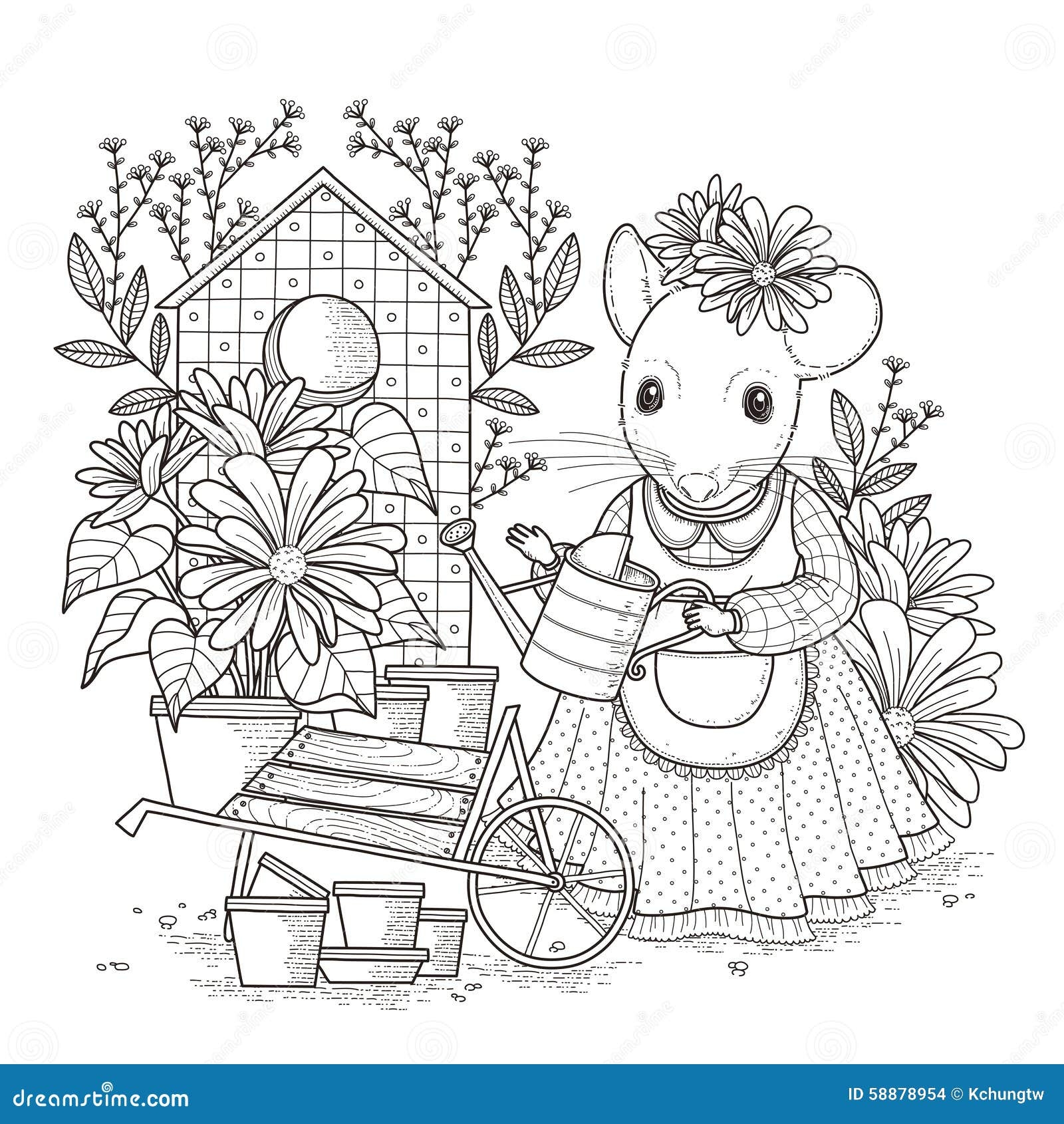 mouse coloring page