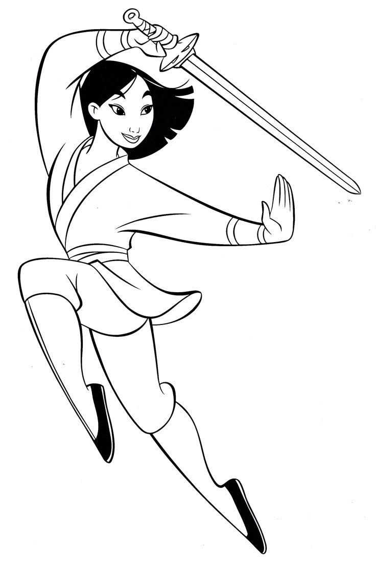 mulan coloring pages