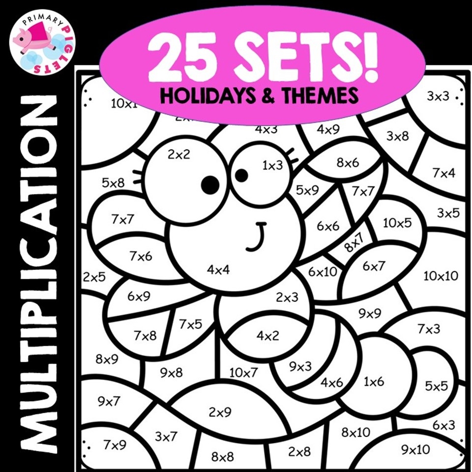 Multiplication Color By Code Multiplication Color By Number Multiplication Facts Math Coloring Sheets Coloring Pages Classful