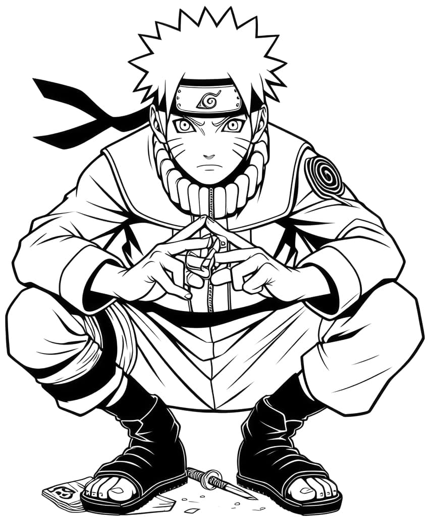 coloring naruto pages