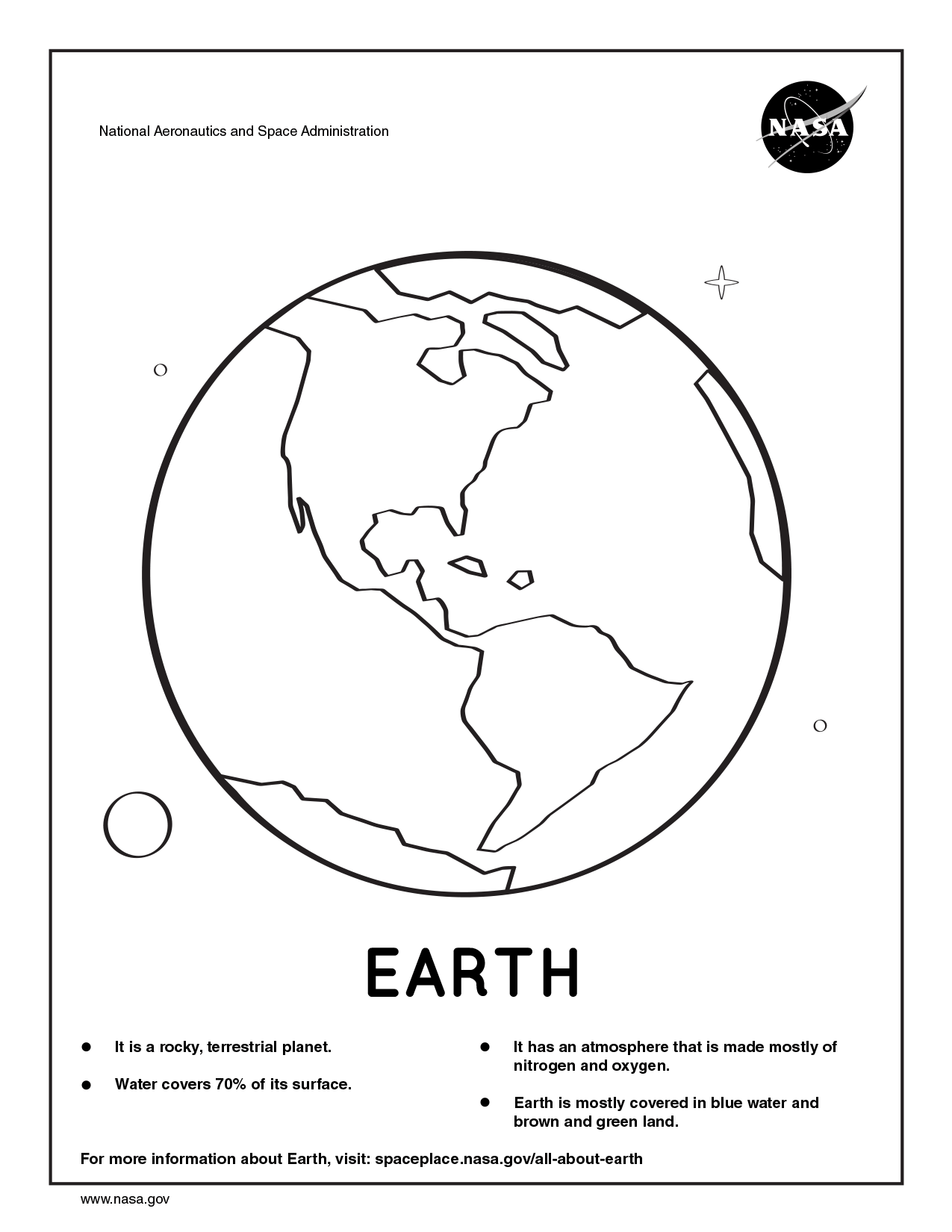 NASA Coloring Pages NASA Space Place NASA Science For Kids
