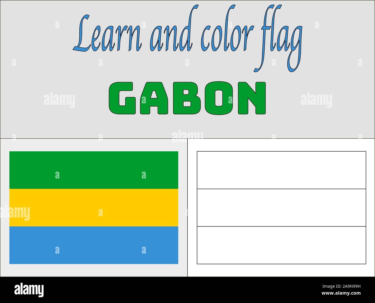 National Gabon Flag Official Colors And Proportion Correctly Gabon Flag Vector Illustration EPS10 Stock Vector Image Art Alamy