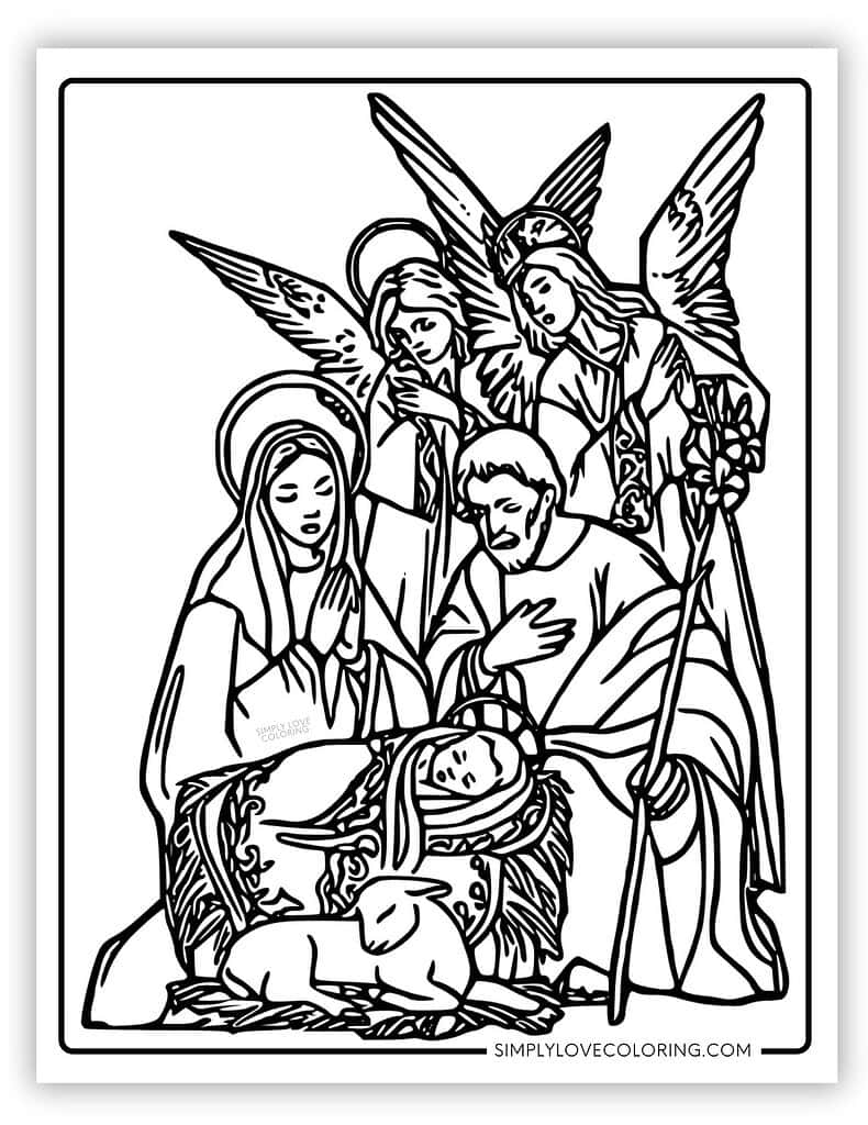 nativity coloring pages
