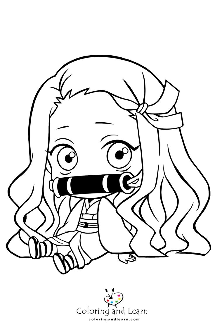 Nezuko Coloring Pages Coloringandlearn