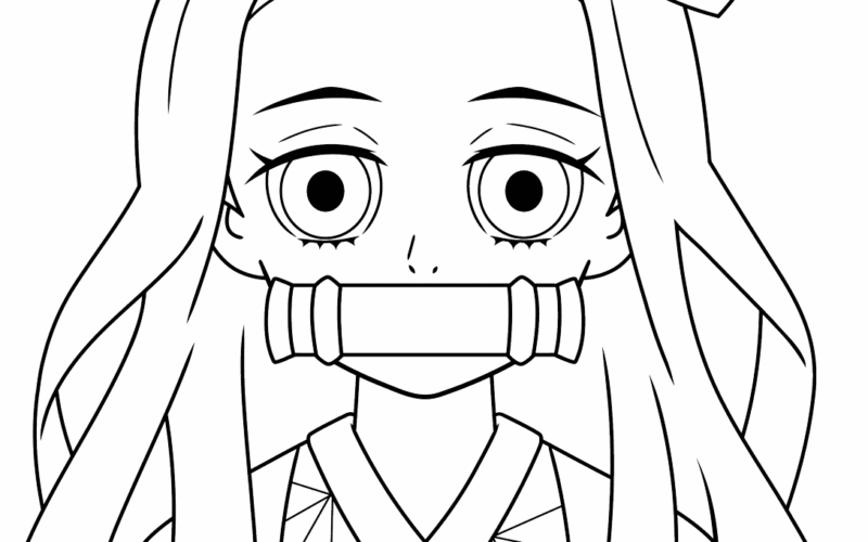Nezuko Kamado From Demon Slayer Coloring Page Easy Drawing Guides