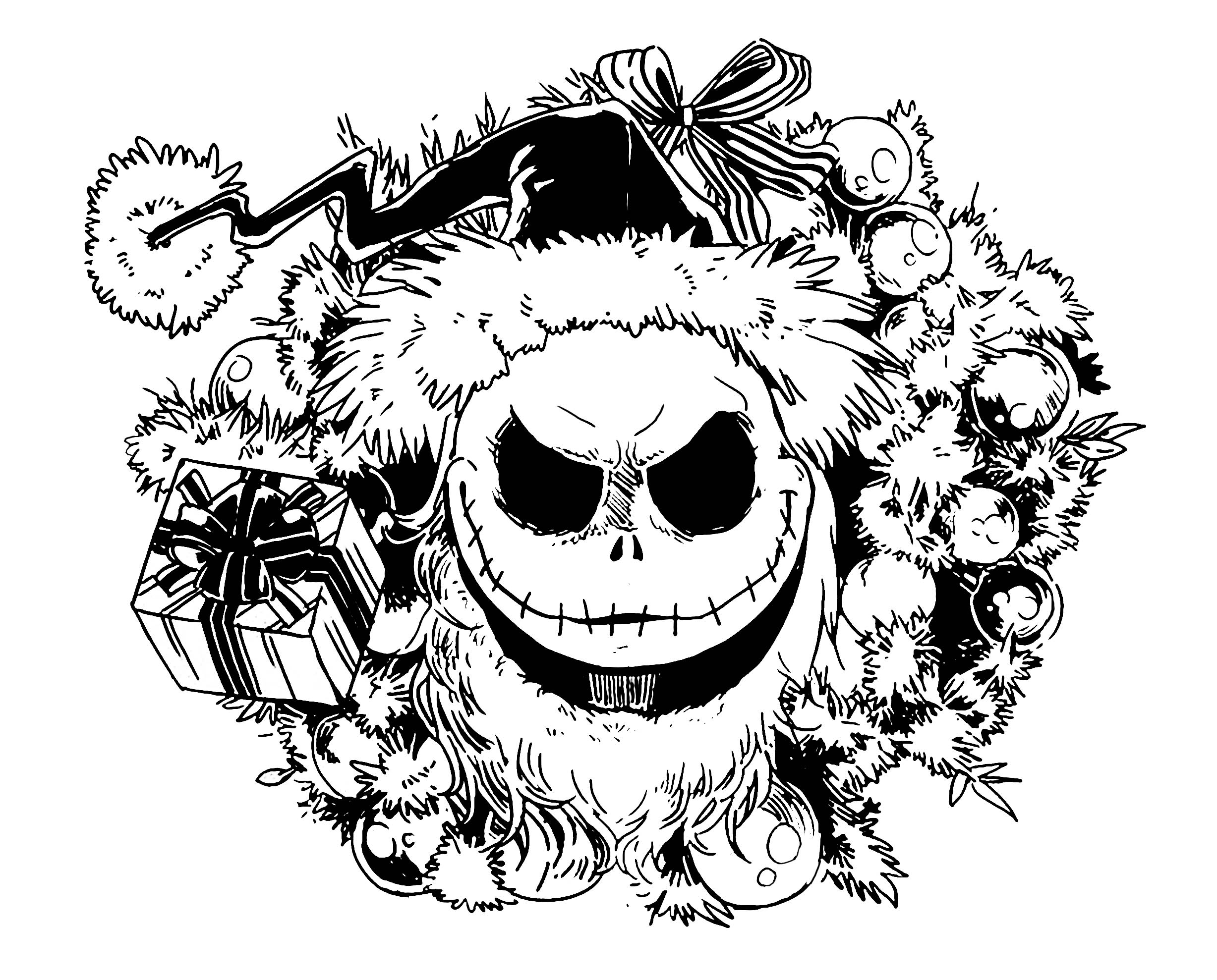 Nighmare Before Christmas Christmas Coloring Pages For Adults