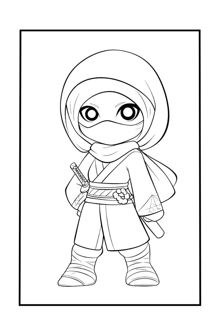 Ninja Girl Coloring Page Ninja Girl Coloring Page