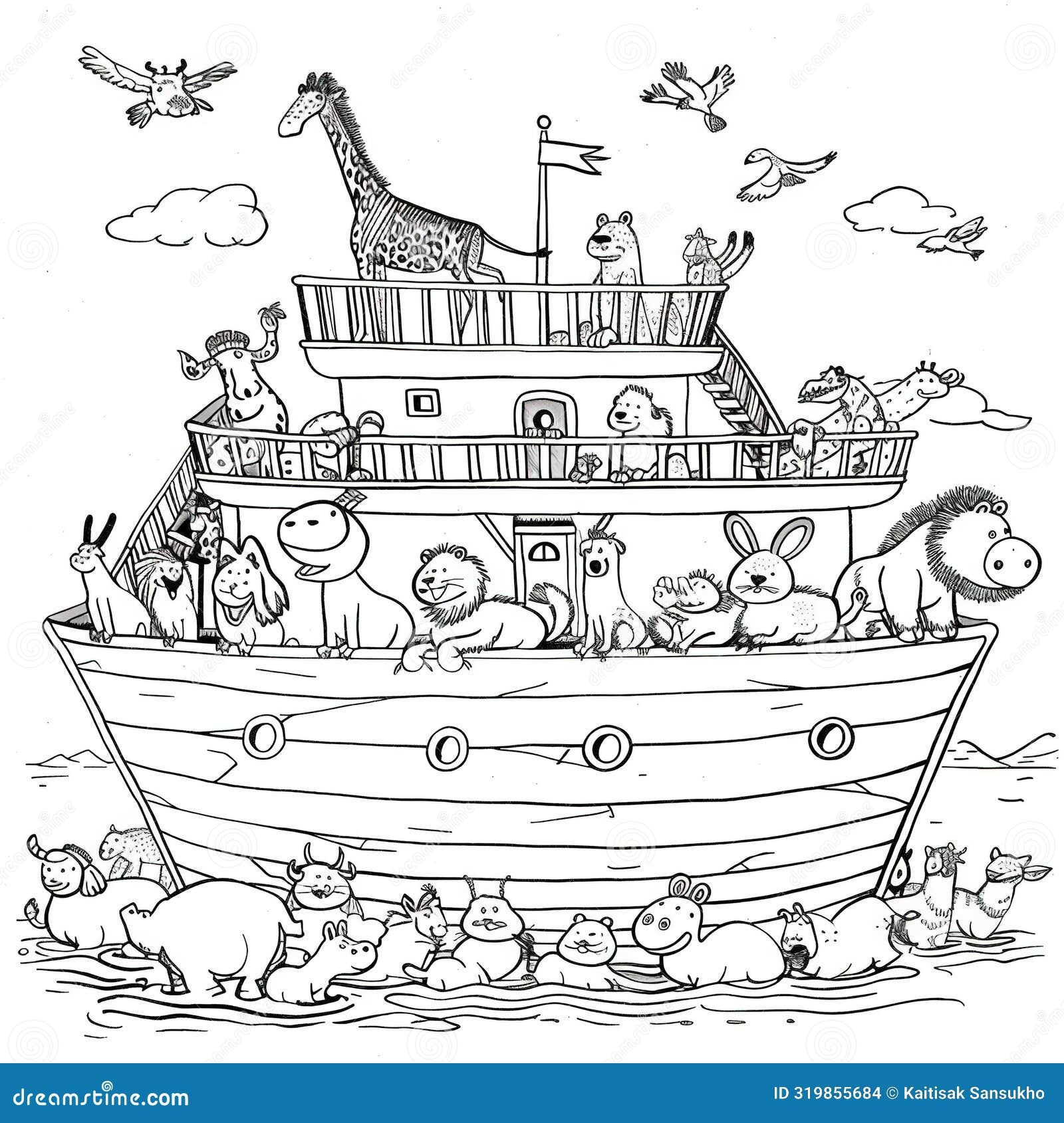 noah's ark coloring page noah's ark coloring page