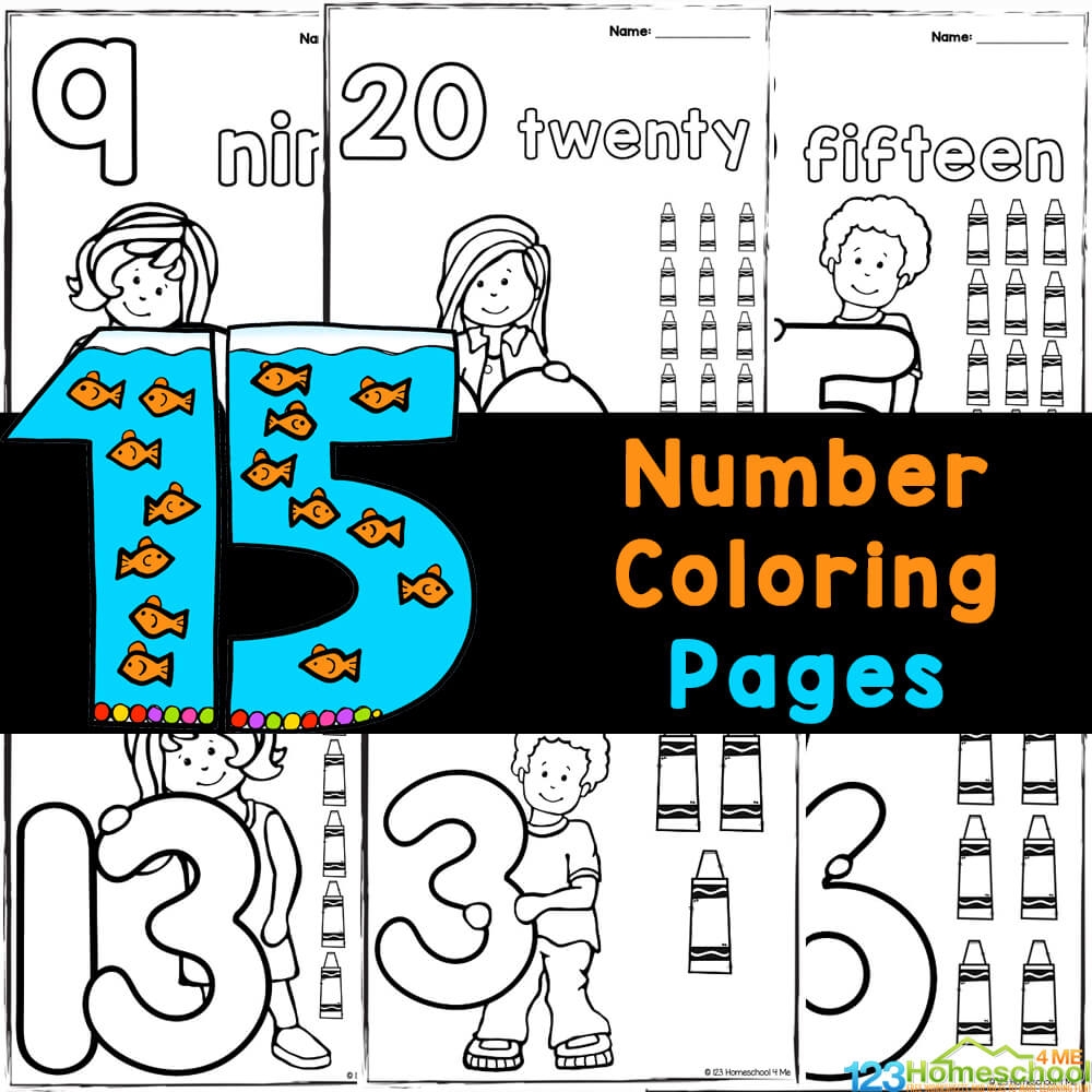 numbers coloring pages
